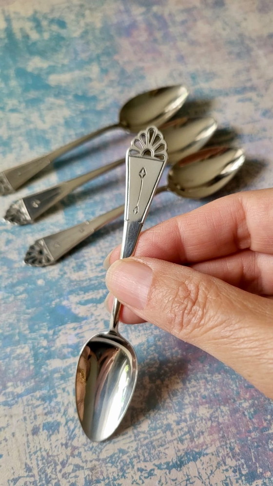 Cuatro cucharillas de plata antiguas, 1899 – Juegos de cubiertos, Silver (photo 4 of 6)