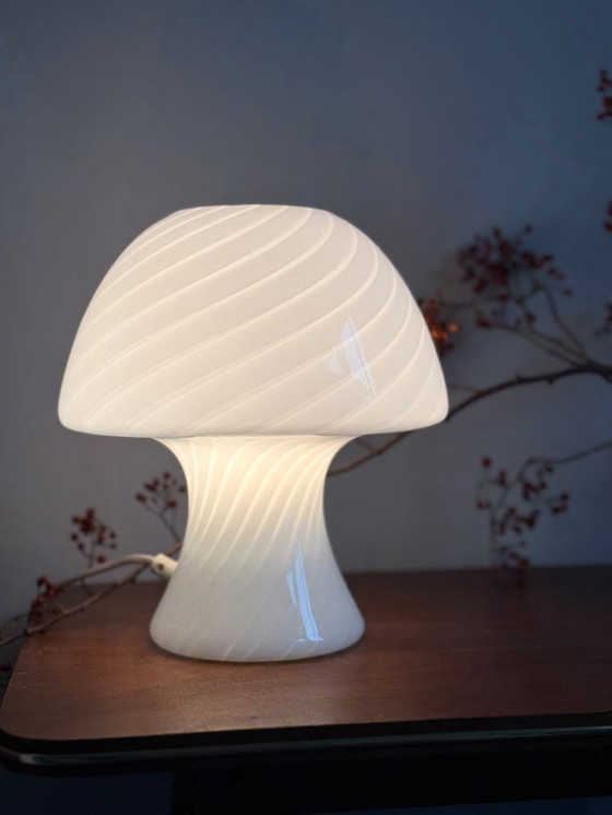 Image 1 of Vintage mushroom table lamp - Murano glass - 1970s