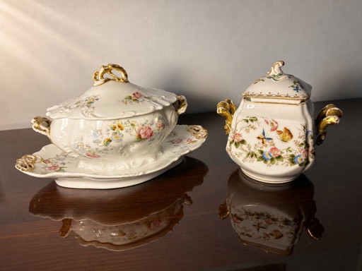 Sauce And Sugar Dishes Limoges France – tafelaccessoires, Porcelain