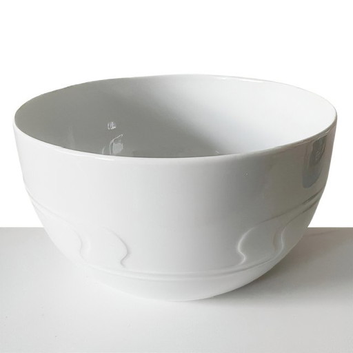 Cuenco vintage de porcelana blanca Rosenthal Asimmetria de mediados de siglo, década de 1960
