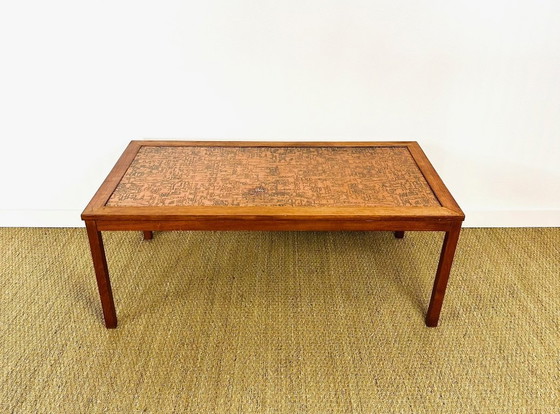Image 1 of Mesa de centro escandinava de teca y cobre, 1960