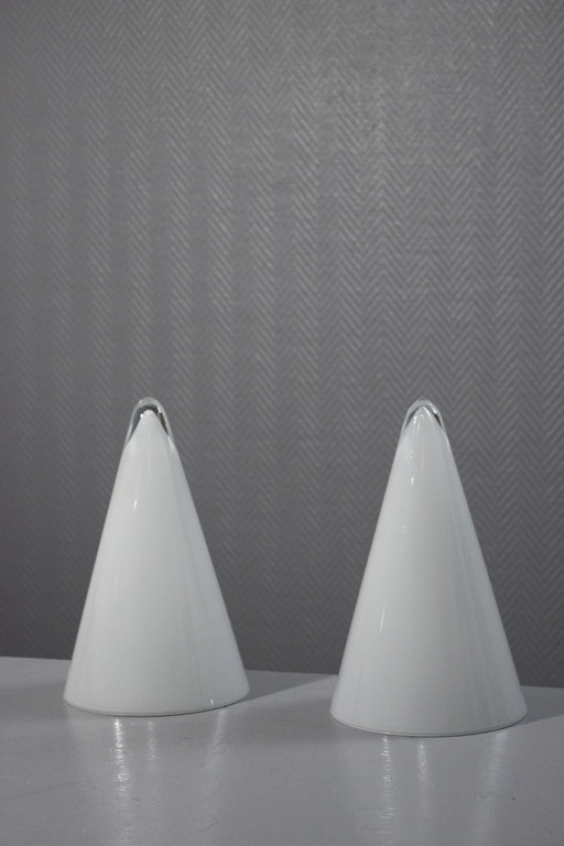 Paar vintage SCE Teepee lampen voor Habitat 1980 postmodern ontwerp