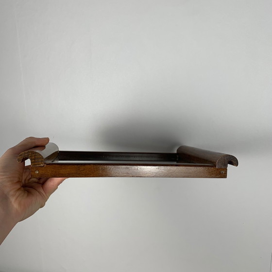 Image 1 of Petit plateau et miroir en bois, 1930-60