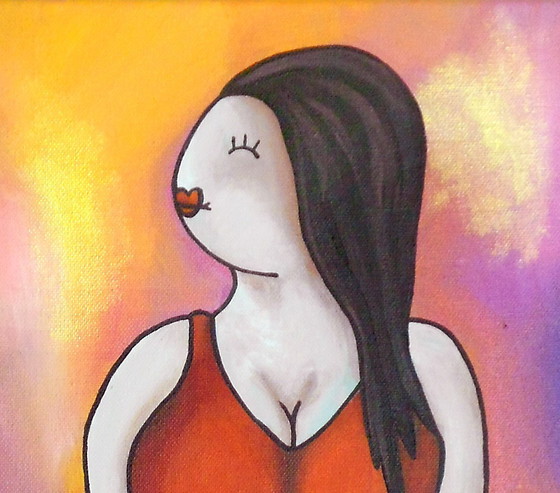 Image 1 of Une peinture de "Fat Ladies" très chaleureuse par Erica Muizer