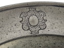 Plato de peltre - 'Porringer' - fuente para servir - contrastado - siglo XIX