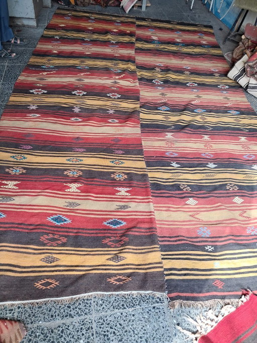 Kilim turco tessuto a mano 340x194 cm