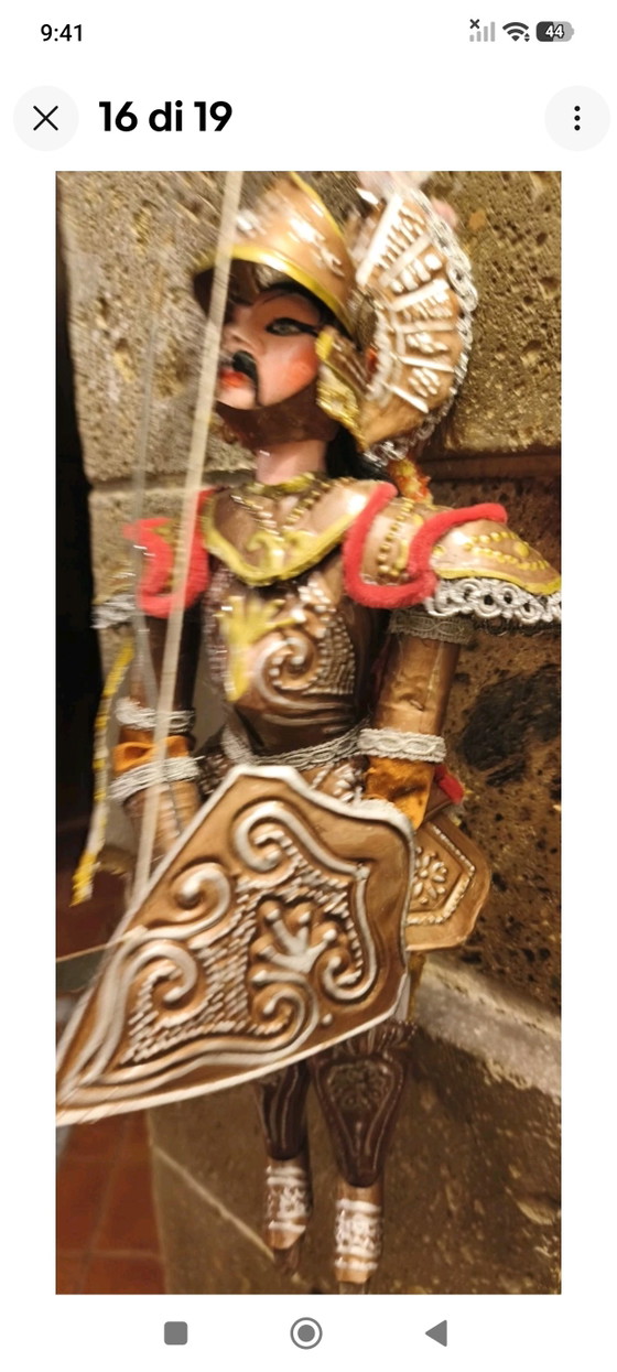 Marionnette sicilienne vintage, 44 cm, armure en laiton, pour cérémonie d'honneur – Objets déco, Metal (photo 12 of 15)