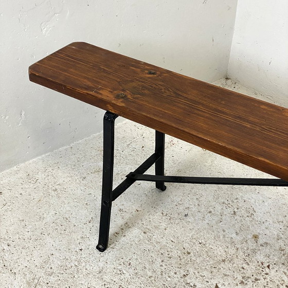 Image 1 of Banc ancien bois et fer forgé