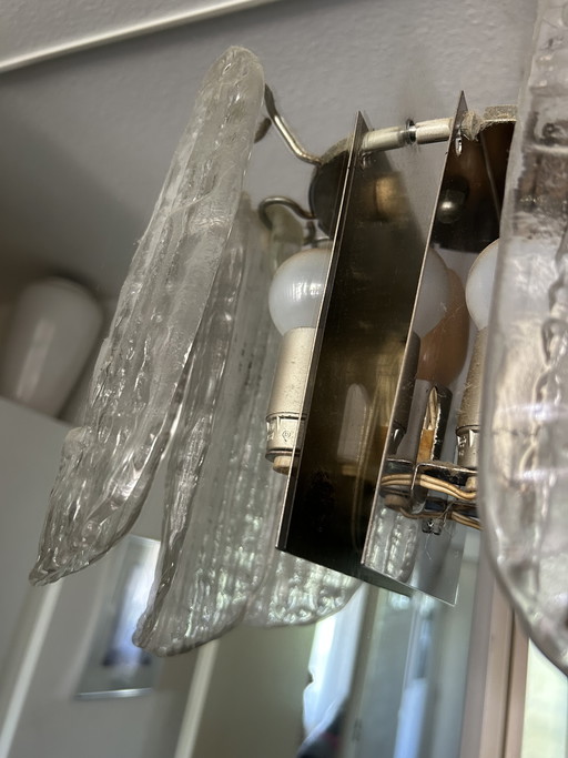 2x Murano glass wall lamp