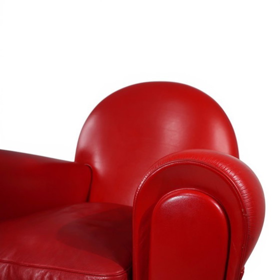 Image 1 of Poltrona Frau Vanity Fair leren fauteuil van Renzo Frau, 1990