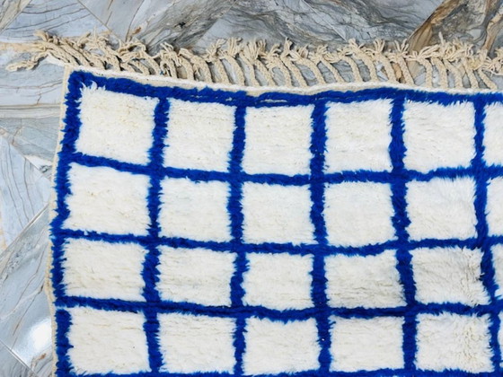 Image 1 of Tapis berbère bleu en authentieke laine 300cmx200cm