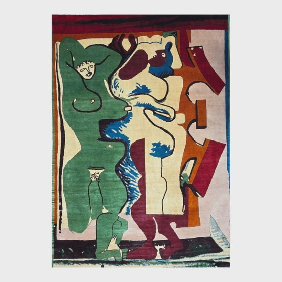 Le Corbusier Liegende Frau mit Buch Wandteppich – Handgeknüpfte Seide/Wolle (190 x 260 cm) – Teppiche & Läufer (photo 4 of 9)