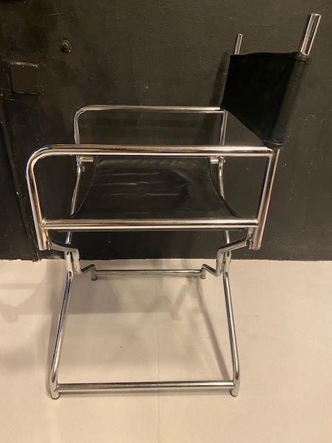 Poltrona Sedia Sgabello a Forbice Postmoderno Figaro di Ikea anni '80 – Sedie pieghevoli, Pelle, Metallo (photo 3 of 9)