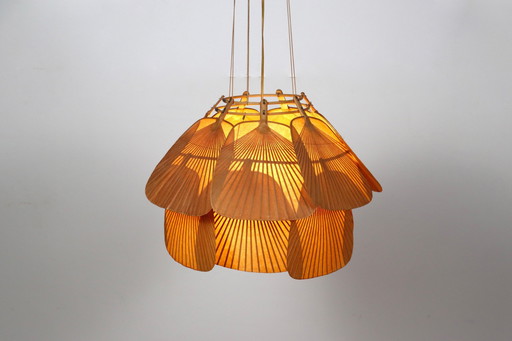 Lustre Ju-Yon, série Uchiwa par Ingo Maurer pour Design M, Allemagne 1973