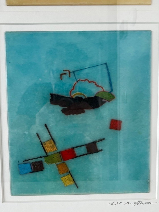 Image 1 of A P A van Grünsven (origineel werk) getiteld: "Etsplaten"