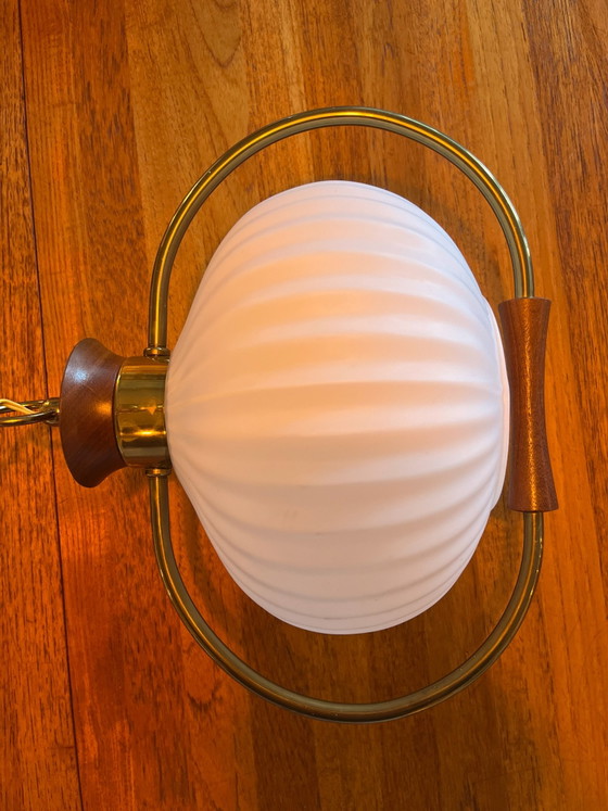 Suspension Mid-Century Moderne par Massive, Belgique, Années 60, Verre, Or, Doré (photo 6 sur 11)