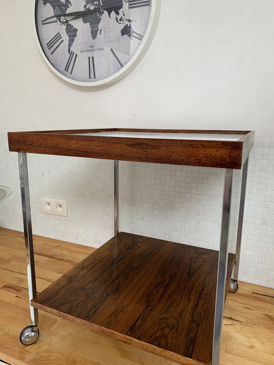 Image 1 of Vintage trolley / side table rosewood