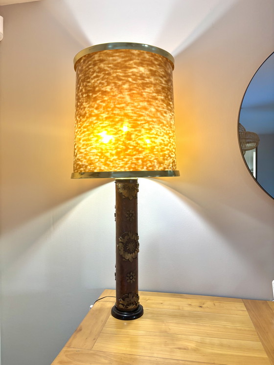 Image 1 of Lamp met drukrol, eind 19e eeuw