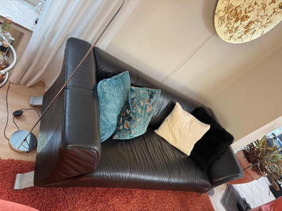 Image 1 of KLASSIKER ! Rolf BENZ 322 Leder-Sofa Dreisitzer schwarz