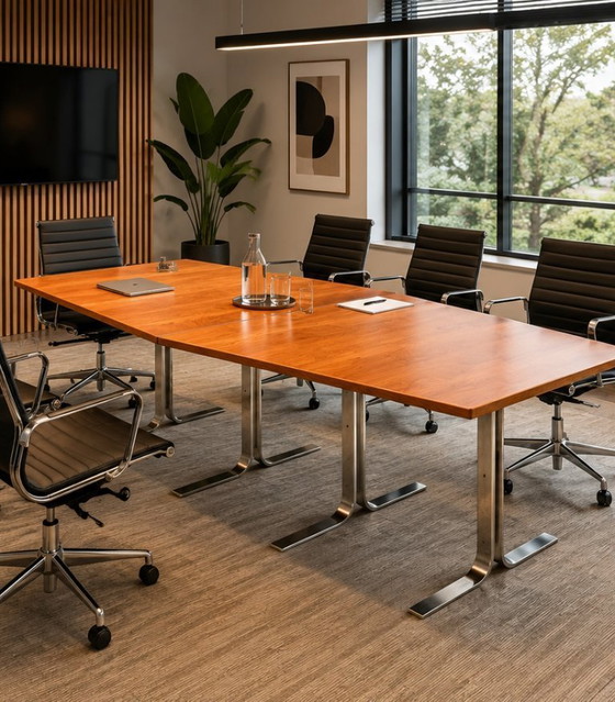 Image 1 of Grote Vintage Vergadertafel / Eettafel van Lübke uit de Jaren '70