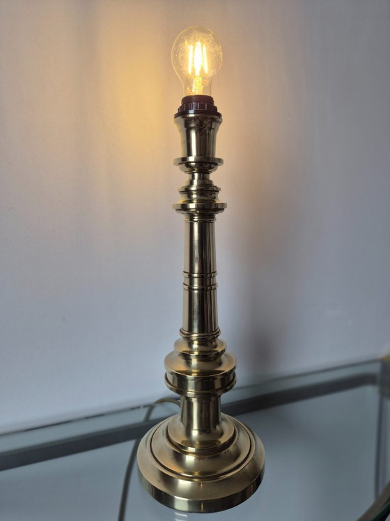 Image 1 of Vintage 1970s Lamp Art (Milano Italy) brass lamp base