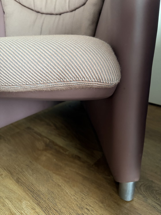 Image 1 of Fauteuil Leolux Excalibur avec pouf
