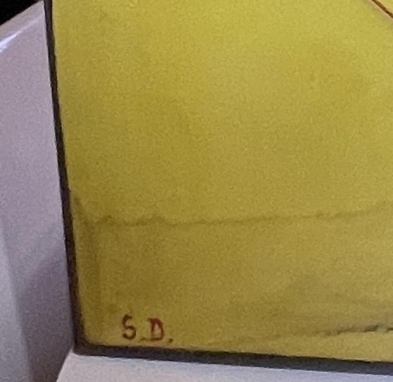 Serge Detriaux, Composition abstraite jaune, Huile sur panneau, 1982 – Peintures et dessins (photo 10 of 13)