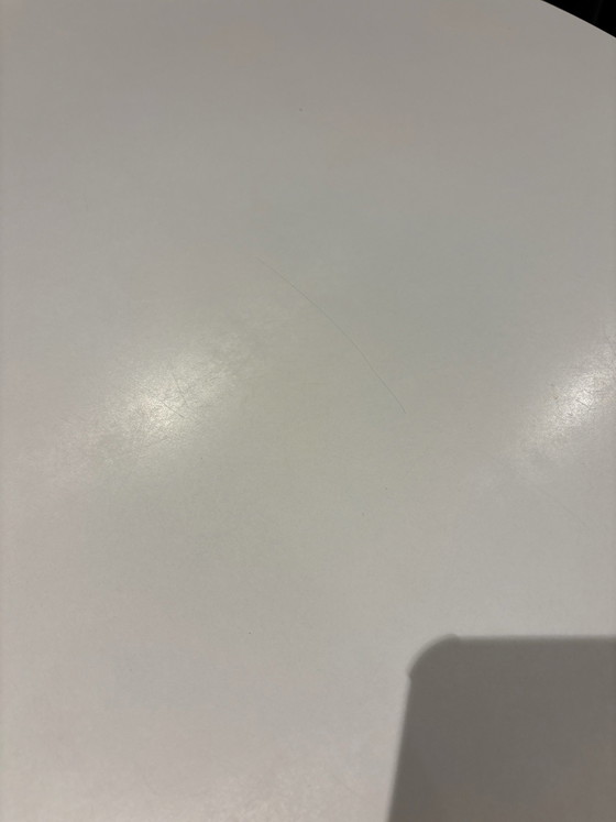 Tavolo da pranzo di design vintage | Rotondo | Bianco con base cromata | Ø 120 cm – Tavoli da pranzo, Metallo (photo 7 of 7)