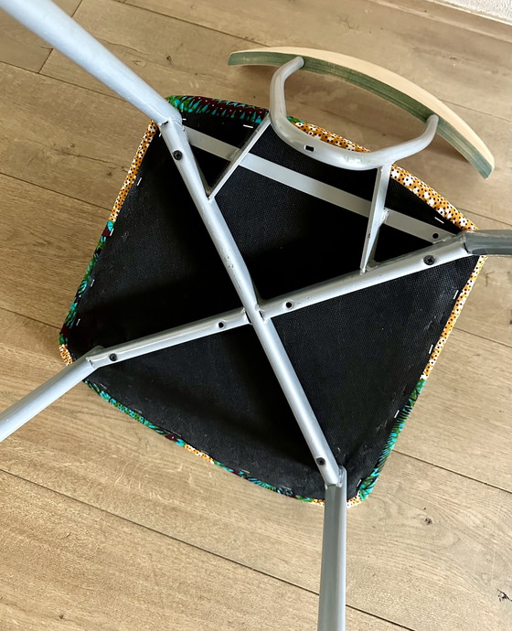 Image 1 of 3x stoelen vintage reconditionné wax africain