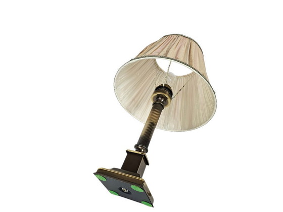 Image 1 of Herda Holland - Dutch design - model T 9670 - bronze - brass - column table lamp - Neoclassical style - 70s