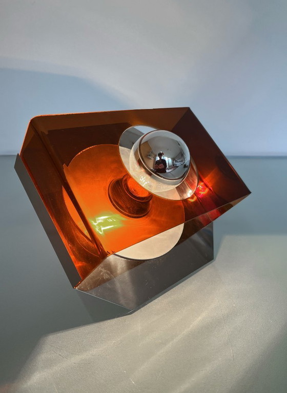 Image 1 of Vintage Dijkstra Space Age Plexiglas Wall Lamp