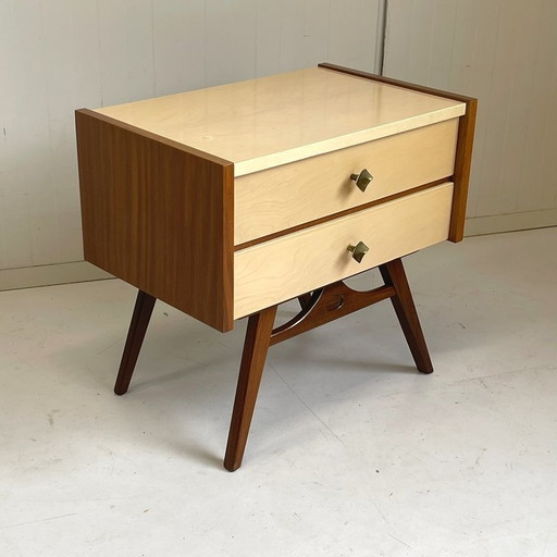 Midcentury vintage nightstands sixties chest of drawers