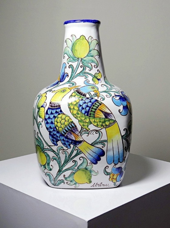 Image 1 of Large vintage Italian demijohn vase from the 1960s-80s in the style of Innocenti