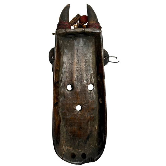 31 cm Antique Wooden Marka Mask Brass | Exclusive Wall Art | 500g – Sculpture, Iron, Copper (photo 2 of 4)