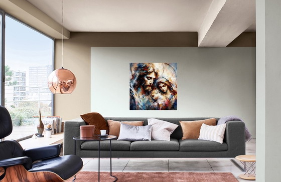 Image 1 of Jesus Mary And Joseph / Canvas Frame (80 X 80 Cm)