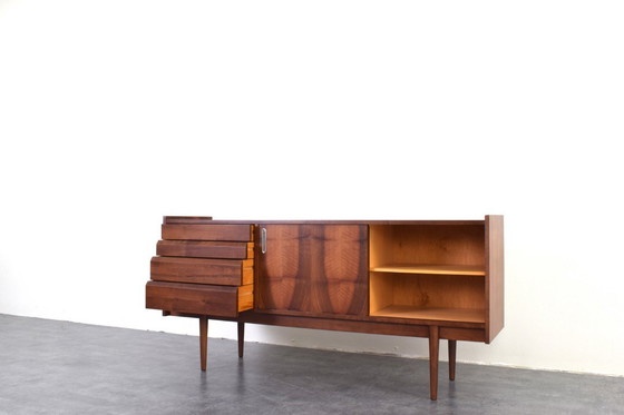 Image 1 of Mid-Century Polish Walnut Sideboard from Bytomskie Fabryki Mebli, 1960s.