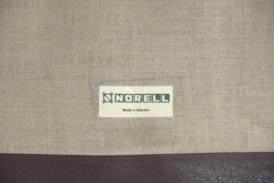 Image 1 of Divano Cromwell in pelle stile Mid-Century Modern, disegnato da Arne Norell negli anni '60.