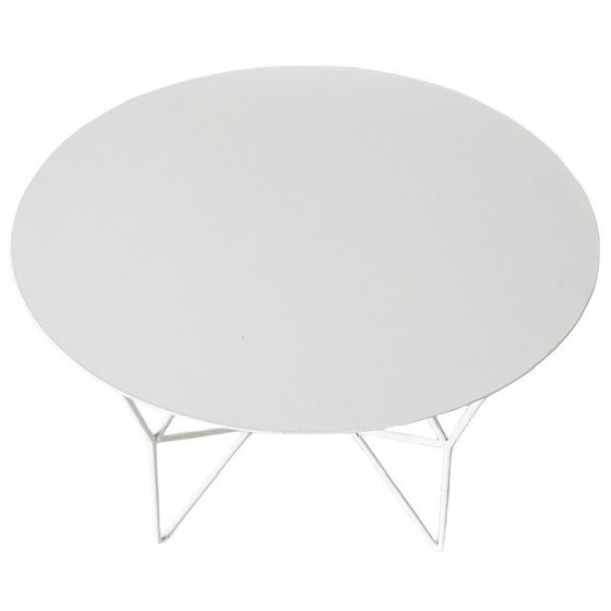Image 1 of Table basse vintage Zuiver en métal blanc avec structure en toile d'araignée, années 2010