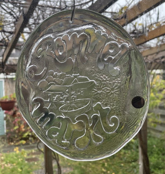 Image 1 of Royal Leerdam - Glass Window Hanger "Junk Market 1979"