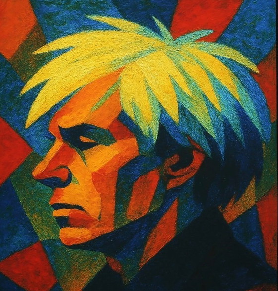 Image 1 of Karmen Moccha: "Homenaje Andy Warhol". Giclée sobre Hahnemühle Velvet, firmado a mano. Edición 2/10. En excelente estado.