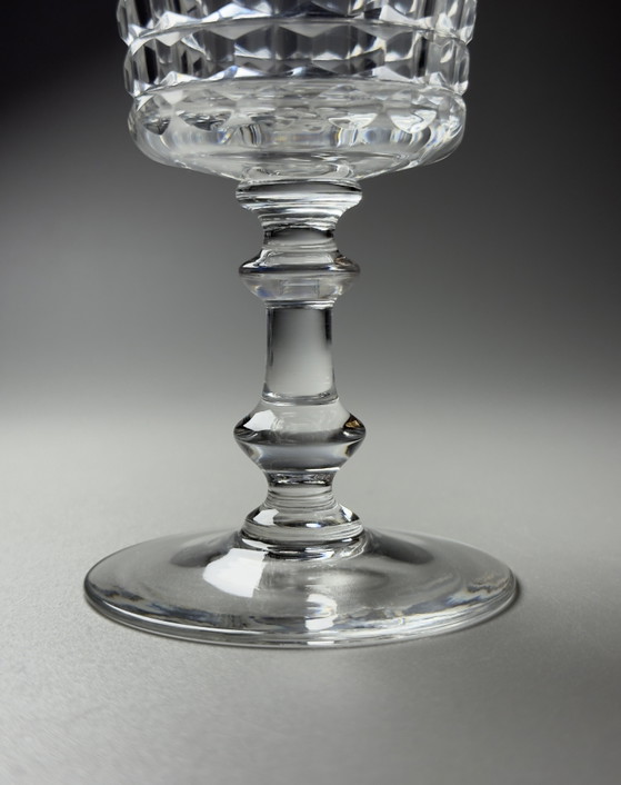 Image 1 of Val Saint Lambert “Service Esneux” set van 6 handgeslepen kristallen glazen - Art Deco