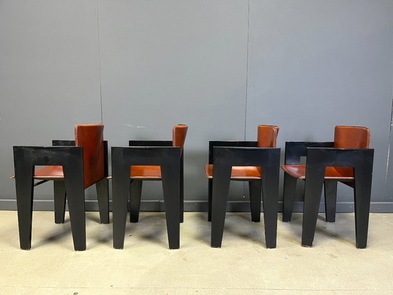 Image 1 of Fauteuils postmodernes d'Arnold Merckx pour Arco - ensemble de 4 - années 1980