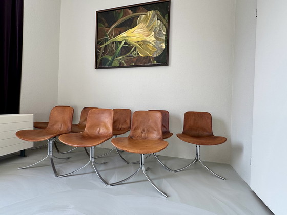 Image 1 of Chaises vintage PK9 PK 9 Poul Kjærholm Kjaerholm de EKC 8 pièces