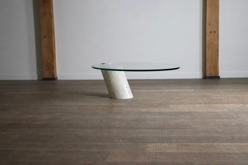 K1000 coffee table in marble and glass by Team Form aG for Ronald Schmitt, Switzerland 1970s
