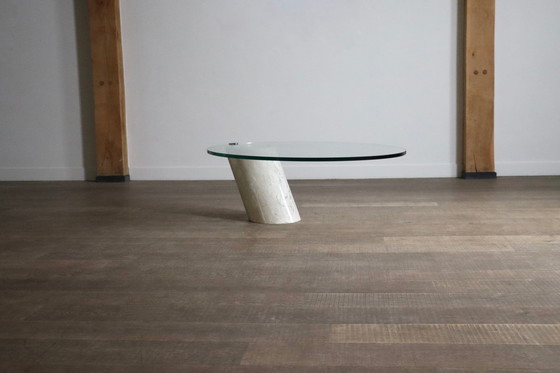 Image 1 of K1000 coffee table in marble and glass by Team Form aG for Ronald Schmitt, Switzerland 1970s