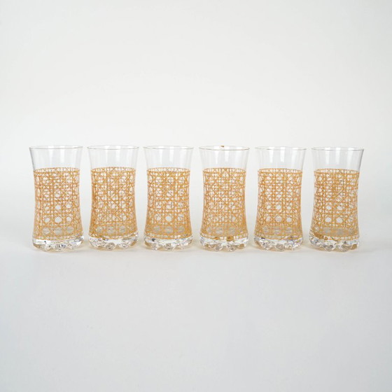 Image 1 of Set di sei bicchieri, design italiano, anni '60, produzione italiana