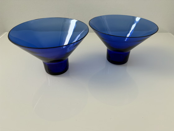Image 1 of Mid Century Classic martiniglazen in kobaltblauw