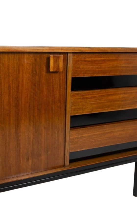 Image 1 of Bernard Marange. Teakhouten dressoir. Circa 1960.