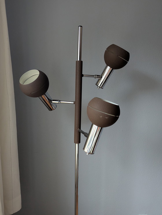 Image 1 of Brown Wilko Triple Eyeball Space Age Floor Lamp