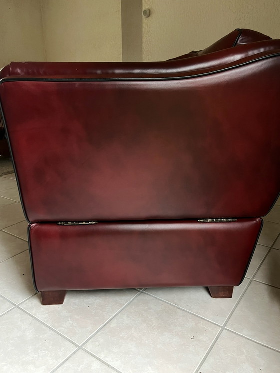 Divano Castello in Pelle (Rosso Bordeaux) – Divani 3 posti (photo 4 of 7)